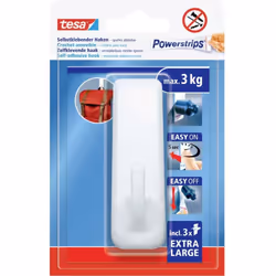 Dettagli tecnici Colore Bianco Forza di tenuta 3 kg Materiale Polistirolo Serie (Ganci adesivi) tesa Powerstrip® Gancio adesi ...