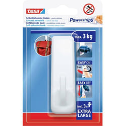 Powerstrips xl Gancio adesivo rettangolare Bianco Contenuto: 1 pz. - Tesa