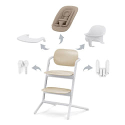 CYBEX Lemo 4-in-1 Alzasedia multifunzione Seduta imbottita Salvia, Bianco