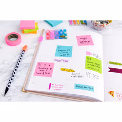 Post-It 7100290154 pouch autoadesiva Quadrato Verde, Arancione, Rosa, Viola, Giallo 100 fogli - Vista aggiuntiva 4