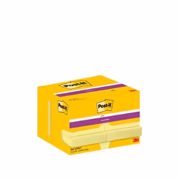 Post-It 656-12SSCY, Rettangolo, Giallo, 51 mm, 76 mm, 90 fogli, Scatola