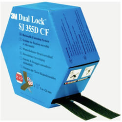 Dual Lock SJ355DCF ref Nastro a strappo da incollare a fungo (l x l) 5000 mm x 25 mm Nero 1 Paio/a - 3M