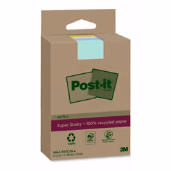 Post-It 4645-RSSCOL4, Rettangolo, Blu, Verde, Rosa, Turchese, 100%, 102 mm, 152 mm, 45 fogli