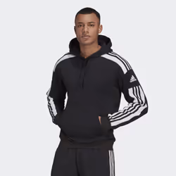 Adidas Squadra 21, Adulto, Maschio, Felpa con cappuccio, Nero, Girocollo, Manica lunga