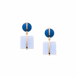 Skagen Sea Glass Blue Glass Drop Orecchini pendenti e a goccia Acciaio inox Oro
