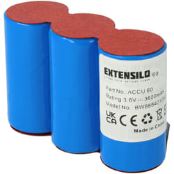 EXTENSILO batteria sostituisce Gardena Accu 60 (08800-00.630.00), Accu 60 (8800-00.630.00), Accu45, Accu60 per (3600mAh, 3,6V, NiMH)