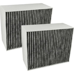 2x filtro a carboni attivi sostituisce Siemens 11017314, 11033934, 00678460, LZ56000, lak 497 per cappe aspiranti - 22,7 x 18,9 x 10 cm - Vhbw
