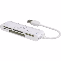 Renkforce CR45e, CF, CF Tipo II, MMC, MMC Mobile, MMC+, MS Duo, MS PRO, MS PRO Duo, Memory Stick (MS), MicroSD..., Bianco, US ...