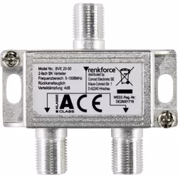 Renkforce RF-4491742, Splitter per cavo, 5 - 1006 MHz, Argento, 4,5 dB, 1 pz