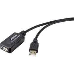 Renkforce RF-4535088 cavo USB USB 2.0 20 m USB A Nero