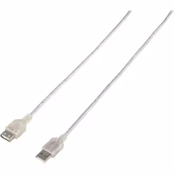 Renkforce RF-4538150, 4,5 m, USB A, USB A, USB 2.0, 0,48 Gbit/s, Trasparente