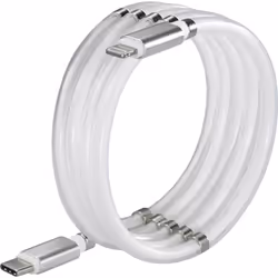Renkforce TO-6886779, Bianco, USB C, Lightning, 1 m, Maschio, Maschio