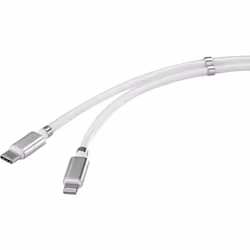 Renkforce TO-6886779 cavo per cellulare Bianco 1 m USB C Lightning