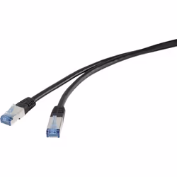 Renkforce RF-4673690, 5 m, Cat6a, S/FTP (S-STP), RJ-45, RJ-45, Nero
