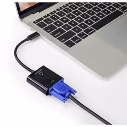 Renkforce RF-4679564 cavo e adattatore video 0,1 m USB tipo-C VGA (D-Sub) Nero - Vista aggiuntiva 3