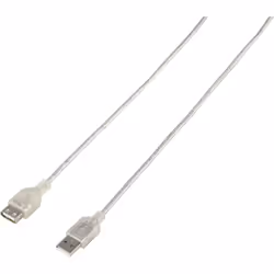 Renkforce RF-4737362, 1,8 m, USB A, USB A, USB 2.0, 0,48 Gbit/s, Trasparente