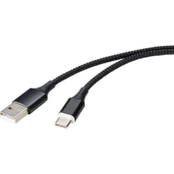 Renkforce RF-4746076 cavo USB USB 2.0 1 m USB A USB C Nero