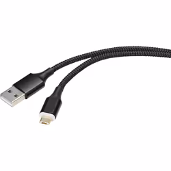 Renkforce RF-4746074 cavo USB USB 2.0 1 m USB A Micro-USB B Nero
