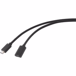 Renkforce RF-4755220, 1 m, USB C, USB C, USB 3.2 Gen 2 (3.1 Gen 2), 20 Gbit/s, Nero