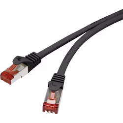 Renkforce RF-4979742, 3 m, Cat6, S/FTP (S-STP), RJ-45, RJ-45, Nero