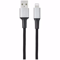Renkforce RF-4995184, 2 m, Lightning, USB A, Maschio, Maschio, Nero, Argento