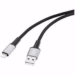 Renkforce RF-4995184 cavo Lightning 2 m Nero, Argento