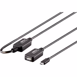 Renkforce RF-5067256, 10 m, USB C, USB A, USB 2.0, 0,48 Gbit/s, Nero