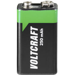 VOLTCRAFT 6LR61 Batteria ricaricabile da 9 V NiMH 250 mAh 8.4 V 1 pz.