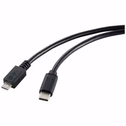 Renkforce RF-5720396, 1,8 m, USB C, Micro-USB B, USB 2.0, 0,48 Gbit/s, Nero