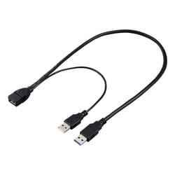 Renkforce RF-5719752 cavo USB USB 3.2 Gen 1 (3.1 Gen 1) 0,5 m USB A 2 x USB A Nero