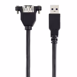 Renkforce RF-5720388, 1 m, USB A, USB A, USB 3.2 Gen 1 (3.1 Gen 1), 5 Gbit/s, Nero