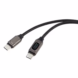 Renkforce RF-6249498 cavo USB USB 2.0 2 m USB C Nero, Metallico