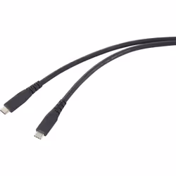 Renkforce RF-6662038, 0,5 m, USB C, USB C, USB4 Gen 2x2, 40 Gbit/s, Nero