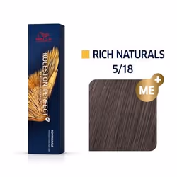 Wella Professionals Koleston Perfect Me+ Rich Naturals 5/18 60 ml, Marrone, 5/18, Unisex, 60 ml, Per tutti i tipi di capelli, ...