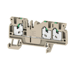 Weidmüller S3C 2.5 morsettiera 3 Beige, Verde
