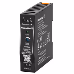 Weidmüller PRO BAS 30W 24V 1.3A, 30 W, 230 V, 45 - 65 Hz, 1.3 A, Nero, status