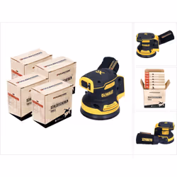 Contenuto della consegna: - 1x levigatrice eccentrica a batteria DeWalt DCW 210 - senza batteria, senza caricabatterie - 4x s ...