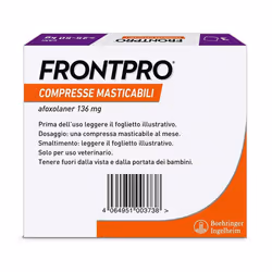 Frontpro Frontline Compresse 136mg per Pulci e Zecche Cani 25-50kg 3 Compresse