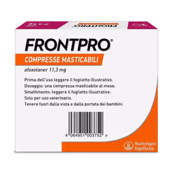 Frontpro Frontline Compresse 11mg per Pulci e Zecche Cani 2-4kg 3 Compresse