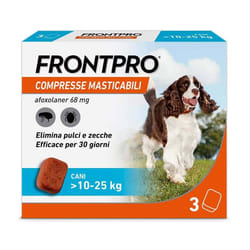 Frontpro Frontline Compresse 68mg per Pulci e Zecche Cani 10-25kg 3 Compresse