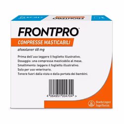 Frontpro Frontline Compresse 68mg per Pulci e Zecche Cani 10-25kg 3 Compresse