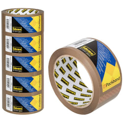 Idena - 90129 - Nastro marrone, 50 mm x 66 m, 6 rotoli di nastro silenzioso, ideale per traslochi e spedizioni
