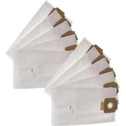 10x sacchetto dell'aspirapolvere compatibile con Columbus st 7 aspirapolvere - in microfibra, 40,8cm x 22,8cm, bianco - Vhbw