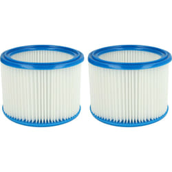 Set da 2x filtro a pieghe piatte compatibile con Metabo asa 25 l pc, asa 30 l pc Inox aspiratore umido/secco - cartuccia filtrante - Vhbw