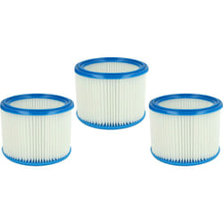 Set da 3x filtro a pieghe piatte compatibile con Gisowatt Professional 50X aspiratore umido/secco - cartuccia filtrante - Vhbw