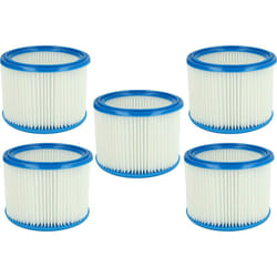 Set da 5x filtro a pieghe piatte compatibile con jmp Inox 35 aspiratore umido/secco - cartuccia filtrante - Vhbw