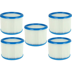 vhbw set da 5x filtro a pieghe piatte compatibile con Makita VC2012L, VC2511, VC2512L, VC3011L, VC3012L aspiratore umido/secco - cartuccia filtrante
