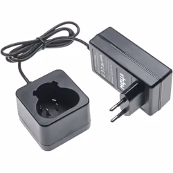 vhbw - the clever way Caricabatterie di qualità per batterie Li-Ion - Protezione da surriscaldamento, da sovraccarico e da co ...