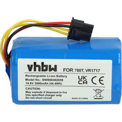 vhbw batteria compatibile con 360 C50, T90, S5, X9, S7 Pro home cleaner (3000mAh, 14,8V, Li-Ion)