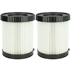 Set da 2x filtro a pieghe piatte compatibile con Bosch gas 18V-10 l aspiratore umido/secco - Cartuccia filtrante, carta / plastica, bianco - Vhbw
